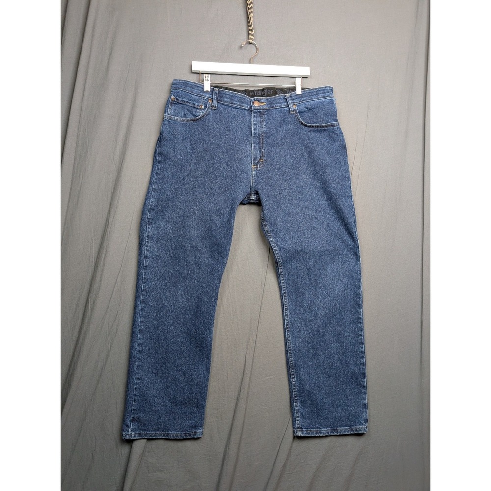 Wrangler Jeans Mens 38x29 Blue Denim Regular Fit